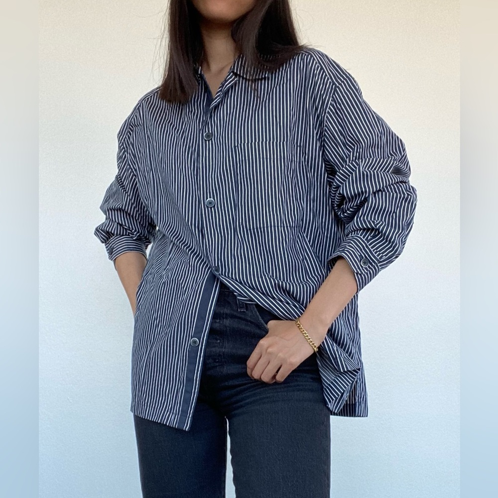 Uniqlo | Oversized Striped Button-up Shirt